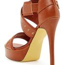 Incaltaminte Femei Michael Antonio Tyrian Island Platform Sandal Cognac