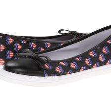 LOVE Moschino Americana Sneaker Flat Black Heart Print
