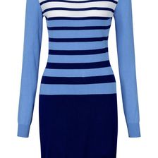 Rochie tricotată cu dungi 