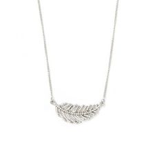 Bijuterii Femei Forever21 Rhinestone Leaf Necklace Silverclear