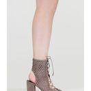 Incaltaminte Femei CheapChic Holey One Perforated Faux Suede Booties Grey