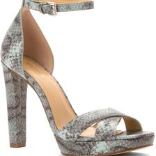 Michael Kors Divia Ankle Strap Celadon Snake Print