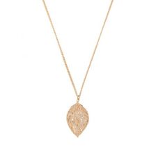 Bijuterii Femei Forever21 Faux Diamond Leaf Necklace Goldclear