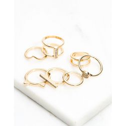 Bijuterii Femei CheapChic Sweet Mona 7pc Ring Set Met Gold