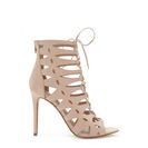 Incaltaminte Femei Forever21 Caged Faux Suede Heels Blush
