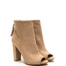 Incaltaminte Femei CheapChic Stitched Up Faux Suede Tasseled Booties Natural