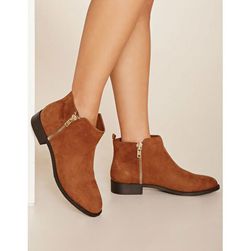 Incaltaminte Femei Forever21 Zippered Ankle Boots Taupe