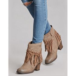 Incaltaminte Femei Forever21 Sbicca Tasseled Ankle Boots Taupe