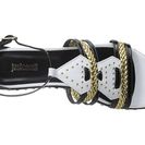 Incaltaminte Femei Just Cavalli Calf and Patent Leather with Rope and Cork Off-White