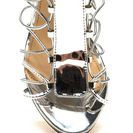 Incaltaminte Femei CheapChic X-off Caged Metallic Stiletto Heels Silver