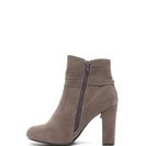 Incaltaminte Femei CheapChic In Fringe Chunky Tassel Bow Booties Taupe