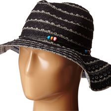 Betsey Johnson Lace Panama Hat Black