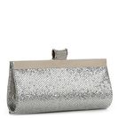 Incaltaminte Femei Lulu Townsend Lulu Townsend Glitter Frame Clutch Silver