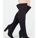 Incaltaminte Femei CheapChic Style Stud-y Chunky Thigh-high Boots Black