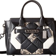 COACH Canyon Quilt Exotic Coach Swagger 27 DK/Black/Chalk