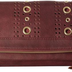 Steve Madden Baddie Grommet Convertible Clutch Wine