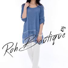 Bluza de zi, albastra, cu maneca ajustabila, Roh