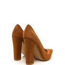 Incaltaminte Femei CheapChic Point \'n Chic Chunky Faux Suede Pumps Mocha