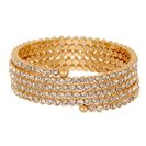 Bijuterii Femei Natasha Accessories Tiny Crystal Coil Bracelet GOLD