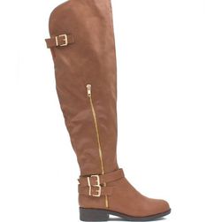 Incaltaminte Femei CheapChic Quest 4 Chic Over-the-knee Boots Chestnut