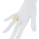 Bijuterii Femei Freida Rothman 14K Gold Plated Sterling Silver CZ Rose Quartz Bar Ring - Size 9 GOLD