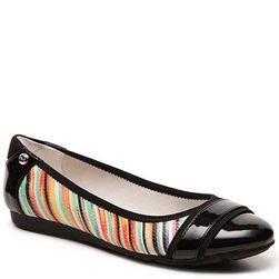 Incaltaminte Femei AK Anne Klein AK Aamil Striped Ballet Flat BlackMulticolor