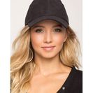 Accesorii Femei CheapChic Laura Suede Baseball Cap Black