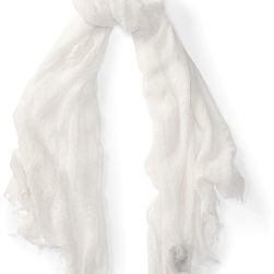 Ralph Lauren Sonia Metallic Stripe Scarf Winter Cream