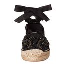 Incaltaminte Femei Oscar de la Renta Adriana Black SatinCrystal Embroidery