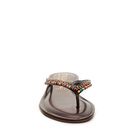 Incaltaminte Femei Italian Shoemakers Bead Flat Sandal Dark Brown