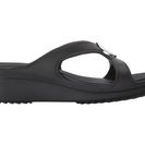 Incaltaminte Femei Crocs Sanrah Beveled Circle Wedge Sandal BlackBlack