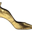 Incaltaminte Femei Delman Brie Gold Sueded Metallic