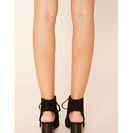 Incaltaminte Femei Forever21 Faux Suede Lace-Up Wedges Black