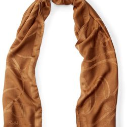 Ralph Lauren Equestrian Silk-Wool Shawl Vicuna
