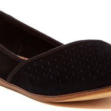 TOMS Jutti Perforated Suede Flat Black