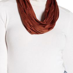 Accesorii Femei David Young Faux Suede Perforated Daisy Infinity Scarf BROWN
