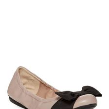 Incaltaminte Femei Tahari Villa Bow Flat Dusty Rose-Black