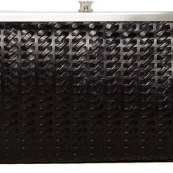 Hobo Lauren Leather Wallet EMBOSSED BLACK