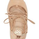 Incaltaminte Femei Vince Camuto Sandria Peep Toe Ghillie Sandal AU NATURAL LEATHER