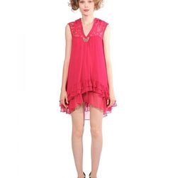 Rochie roz cu gluga, Elena Perseil