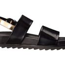 Incaltaminte Femei McQ Stoke Sandal BlackGold Brush Off Leather
