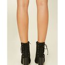 Incaltaminte Femei Forever21 Faux Suede Lace-Up Booties Black