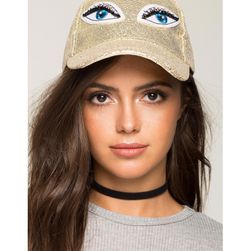 Accesorii Femei CheapChic Eyes On Me Patched Glitter Cap Met Gold