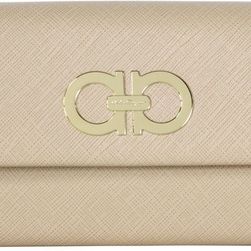 Ferragamo Continental Leather Wallet - Bisque N/A