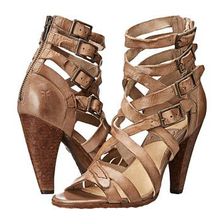 Incaltaminte Femei Frye Mika Strappy Heel Grey Washed Smooth Vintage
