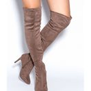 Incaltaminte Femei CheapChic Smooth Trip Over-the-knee Boots Taupe