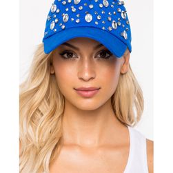 Accesorii Femei CheapChic Bejeweled Baseball Cap Blue