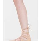 Incaltaminte Femei CheapChic Style Royale Faux Suede Lace-up Flats Nude