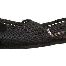 Incaltaminte Femei TOMS Woven Classics Black Satin Woven 2