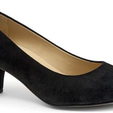 Trotters Penelope Black Kid Suede